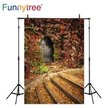 Funnytree-fundos para fotografia, pano de fundo para estúdio de fotografia, visão da natureza, videiras, escadas, folhas caçadas, cenário, fotochamada, adereço 2024 - compre barato