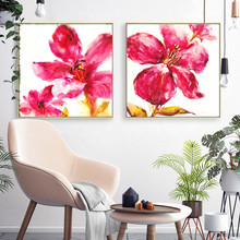Colorful Flower Watercolor Home Decor Nordic Canvas Poster Wall Art Print Living Room Bedroom Picture Minimalist Oil Painting 2024 - buy cheap