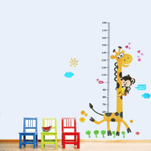 Kids Height Chart Wall Sticker Home Decor Cartoon Giraffe Height Ruler Home Decoration Room Decals Wall Art Sticker Wallpaper 2024 - buy cheap