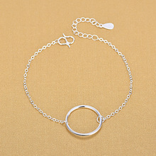 Fashion Elegant Big Circle Charm Bracelets For Women 925 Sterling Silver Jewelry Gifts 2024 - buy cheap