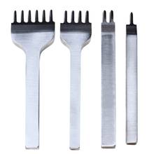 4pcs 3/4/5mm Leather Tools Leather Hole Punches Stitching Punch Tool 1+2+4+6 Prong Leather Stitching Tools Handicraft Tools 2024 - buy cheap