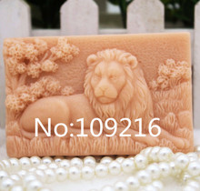 Atacado!!1 peça leão (zx179) molde de silicone para sabonete artesanal diy de grau alimentar 2024 - compre barato