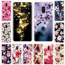 Funda de teléfono de silicona para Samsung Galaxy A6 A8 Plus 2018 A5 A7 hermosas flores suave TPU contraportada Samsung A3 A5 A7 2016 2017 2024 - compra barato