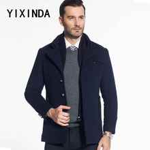 YIXINDA высокое качество осень и зима новая мужская шерстяное пальто. Тенденции моды Мао деловая Повседневная шерсть 2024 - купить недорого