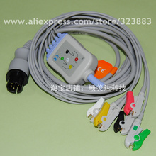 5 Lead Standard, IEC, Snap. R,N,C,F,L, 3m ECG cable for patient monitor 2024 - buy cheap