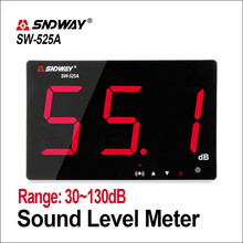 SNDWAY-Medidor de nivel de sonido Digital de medición de Decibel, medidor de ruido Db de 30 ~ 130db, pantalla grande, tipo colgante, SW-525A 2024 - compra barato