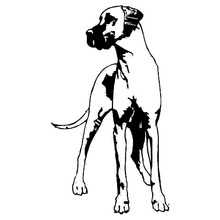 8.3*14.7CM Great Dane Dog Vinyl Decal Personality Waterproof Car Stickers Car Styling Decoration Black/Silver S1-0520 2024 - buy cheap