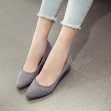 Big Size             Ladies high heels women shoes woman pumps   Pure color light-mouthed slim-heeled single shoes 2024 - buy cheap