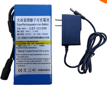 Free ship 12V 12000mAh Rechargeable Li-ion Lithium Battery super Rechargeable Li-ion Battery and battery charger sets 2024 - buy cheap