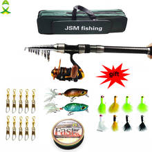 JSM 2.1M/2.4M/2.7M/3.0M/3.6M Telescopic Fishing Rod Combo Full Kit Spinning Reel Pole Set HOT SALE 2024 - buy cheap