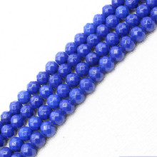 Jaspe de Nieve Azul facetado de 8mm, cuentas redondas sueltas de 15 "bjf17, para fabricación de joyas, ¡se puede mezclar al por mayor! 2024 - compra barato