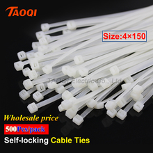 Gravatas de cabo de nylon com 500mm x 150mm, preço de atacado, fecho automático de plástico com fecho 2024 - compre barato