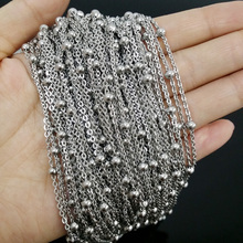 Wholesale Sale Top Selling Silver Color 316L Stainless Steel Statement Necklace Chain Jewelry Chains 5/10meters 2024 - buy cheap