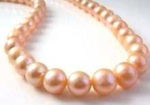 FREE SHIPPING>>>@@ > Hot sale new Style >>>>>AAA 9-10MM PINK ROUND SOUTH SEA PEARL NECKLACE 17" 2024 - buy cheap