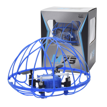 TKKJ M73 Azul 2.4 GHz 4-Canal 3D Aleta Subir RC Quadcopter Drone w 6-Eixo Giroscópio com original Capa Protetora para ORKUT 2024 - compre barato