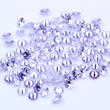 0,8-4mm 1000 piezas AAAAA + Piedra de Color púrpura claro CZ cuentas de corte redondo Zirconia cúbica gemas sintéticas para joyería 2024 - compra barato