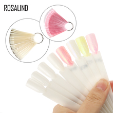 ROSALIND False Nails 50pcs Display Decoration Round Nail Tips Design Board Nail UV Gel Natural Acrylic False Manicure for Nails 2024 - buy cheap