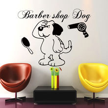 Pet Shop Vinyl Wall Decal Dog Comb Hair Dryer Pet Salon Barbershop Mural Art Wall Sticker Pet Shop Grooming Salon Decoration 2024 - buy cheap