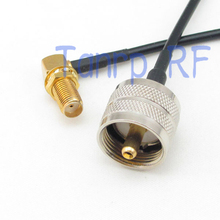 10pcs 8in UHF male PL259 to SMA female right angle RF connector adapter 20CM Pigtail coaxial jumper cable RG174 extension cord 2024 - buy cheap