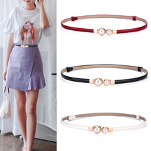 Genuine Leather Belts Waistband Adjustable Pearl Belt Female Simple Dress Decorative Adjustable Luxury Fashion Gifts for Women 2024 - buy cheap