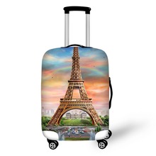 Famoso estampado de la Torre Eiffel, accesorios de viaje, cubiertas protectoras para maletas, 18-32 pulgadas, funda elástica antipolvo para equipaje 2024 - compra barato