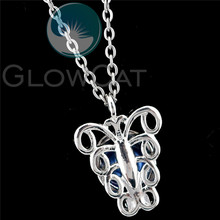 18*13mm Insect Butterfly Beads Cage Pendant Perfume Diffuser Pearl Cage Locket Necklace R-K1236 2024 - buy cheap