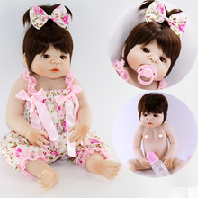 22 дюйма Кукла Reborn полностью виниловая силиконовая кукла для девочек 55 см Реалистичная мягкая живая bebes Reborn menina bonecas для детей 2024 - купить недорого