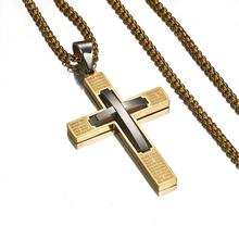 Top Quality Stainless Steel Jesus Christ Cross Gold Necklace Pendant For Women/Men Gold Crucifix Necklace Religious Jewelry 2024 - buy cheap