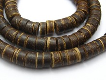 2 Strands of 22" Natural Dark Coconut Heishi Beads 8mm 2024 - buy cheap