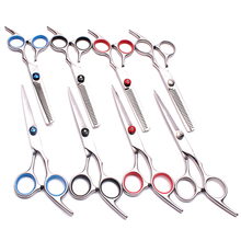 2Pcs 6.0" Stainless Customized Logo Straight Scissors Thinning Shears Dog Grooming Scissors Professional Pet  Scissors DIY C1001 2024 - buy cheap