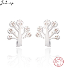 Jisensp 925 Sterling Silver Earrings Fashion Cute Tiny Leaf Stud Earrings for Girls Daughter's Jewelry Gift Leaves Earing Brinco 2024 - buy cheap