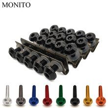 Juego de tuercas de carenado para motocicleta YAMAHA, Kit de Clips de sujeción de carrocería, tornillos para moto YAMAHA mxt850 niken gt XT1200Z yzf r1 r3 r25 r6 r125, M6, 20 Uds. 2024 - compra barato