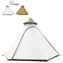 Vidalido-tienda india de yurta de lujo, poste grande multijugador de aluminio, para acampar al aire libre, doble capa, torre de Mongolia 2024 - compra barato