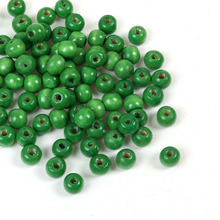 Doreen Box hot-  200 Green Dyed Round Wood Spacer Beads 10x9mm (B13663) 2024 - buy cheap