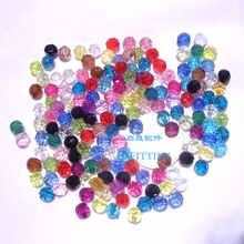 200pcs DIY fashion jewelry Accessory,Transparent Acrylic Beads,Round Shape,6MM,Mix Color 2024 - buy cheap