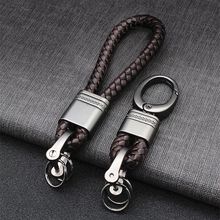 Chaveiro de couro e metal para carro, porta-chaves de casa e carro, governanta, para nissan, bmw, honda, skoda, vw, kia, hyundai, toyota 2024 - compre barato