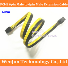 20 шт. PCI Express 6Pin папа-6Pin Мужской адаптер GPU видеокарта кабель питания 18AWG для графической видеокарты 60 см 2024 - купить недорого