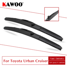 KAWOO для Toyota Urban Cruiser Авто Мягкие резиновые Windcreen Стеклоочистители Лезвия подходят U Hook Arm 2009 2010 2011 2012 2013 2014 2015 2016 2024 - купить недорого