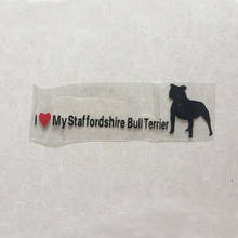 (50 pieces  /lot) Wholesale I Love My staffordshire Bull Terrier vinyl dog window car stickers decals car styling 2024 - buy cheap