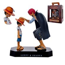 Аниме One Piece Monkey D Luffy & Shanks движущиеся сцены 18 см ПВХ Коллекционные фигурки модели игрушки 2024 - купить недорого