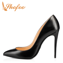 Black Super High Stilettos Woman's Pumps Pointed Toe Thin Heels Soft PLeather Casual Mature Office Ladies Shoes Large Size 42 43 2024 - buy cheap