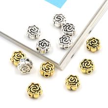 50pcs/lot Hole 1mm Flower Shaped Loose Spacer Metal Beads For Jewelry Making Finding Handmade Jewelry Accessories Diy Necklace 2024 - buy cheap