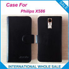 Hot! 2016 For Philips X586 Case,6 Colors High Quality Leather Exclusive Case For Philips X586 Cover Phone Bag Tracking 2024 - buy cheap