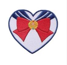 Sailor Moon bowknot iron on patches girl Badge kid cloth embroidered patch DIY Applique wholesale 2024 - buy cheap