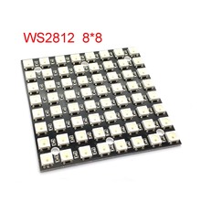 WS2812 LED 5050 RGB 8x8 64 светодиодная матрица 2024 - купить недорого