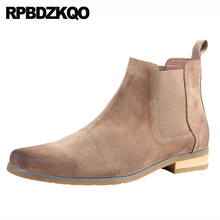 Botas de camurça design retrô masculinas, sapatos de alta qualidade estilo vintage e de outono, em couro genuíno, slip-on, chelsea, passarela, 2021 2024 - compre barato