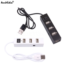 kebidu 4 port Mini USB 2.0 Hub Portable USB Hub On off Power Switch Hub USB Splitter Adapter High Speed For Laptop 2024 - buy cheap
