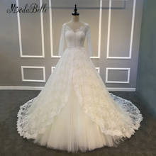 modabelle Trouwjurk Ball Gown Princess Wedding Dress Long Sleeve Lace Ivory Bridal Dress 2018 arabic Tulle Vestidos De Novia 2024 - buy cheap