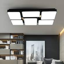 Современный светодиодный потолочный светильник для гостиной, спальни, кабинета, современный светодиодный потолочный осветительные приборы для внутреннего использования, белый и черный 2024 - купить недорого