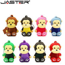 Jaster pendrive usb de desenho animado macaco, pen drive em u, 4gb, 8gb, 16gb, 32gb, 64gb 2024 - compre barato